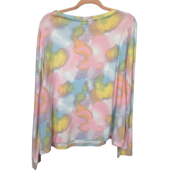 BP. NORDSTROM ~  Pastel Wash Print Brushed Knit Pajamas  L LOUNGEWEAR - Picture 1 of 6